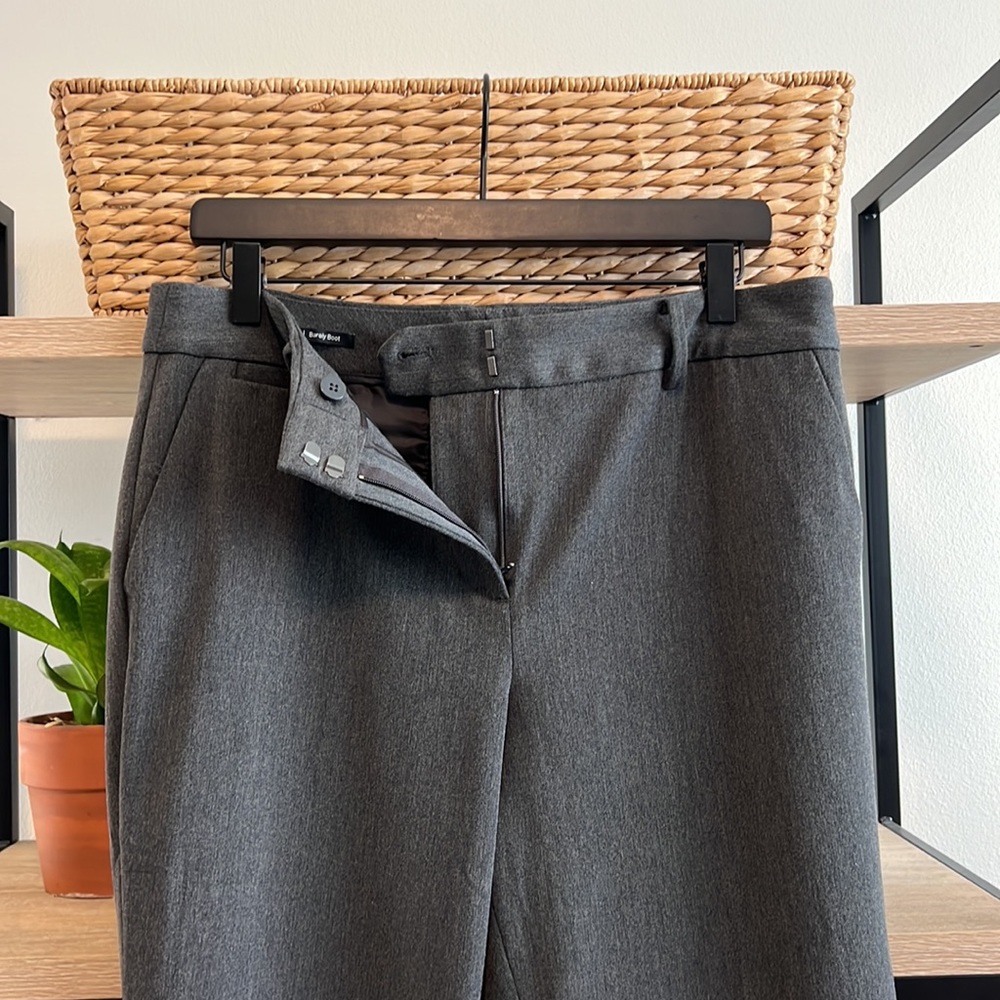 Talbots Barley Boot Mid-Rise Twill Charcoal Gray Dress Pant Trouser, 10 - Picture 7 of 9
